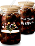 Book Lover Glass Cup