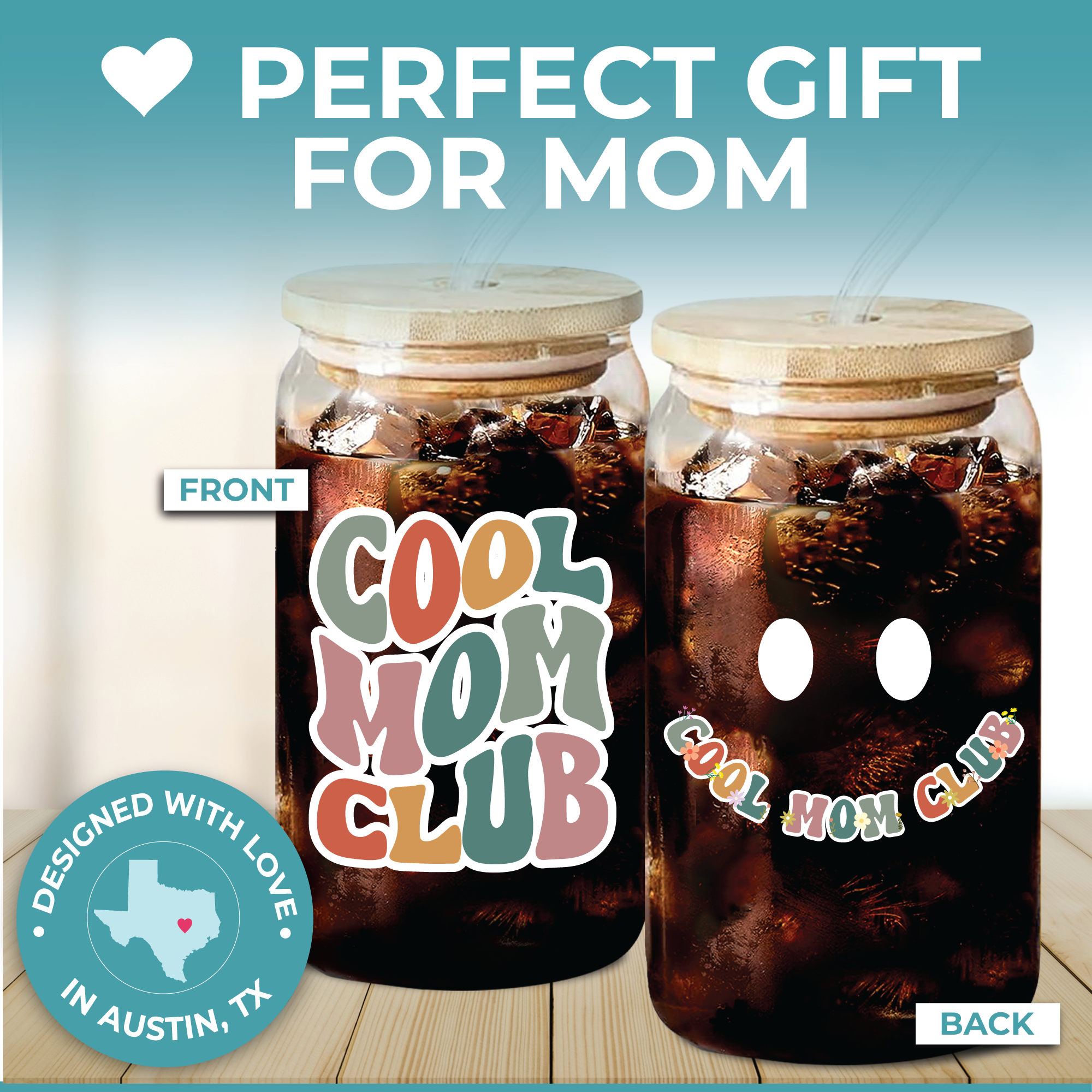 Cool Mom Club Glass Cup