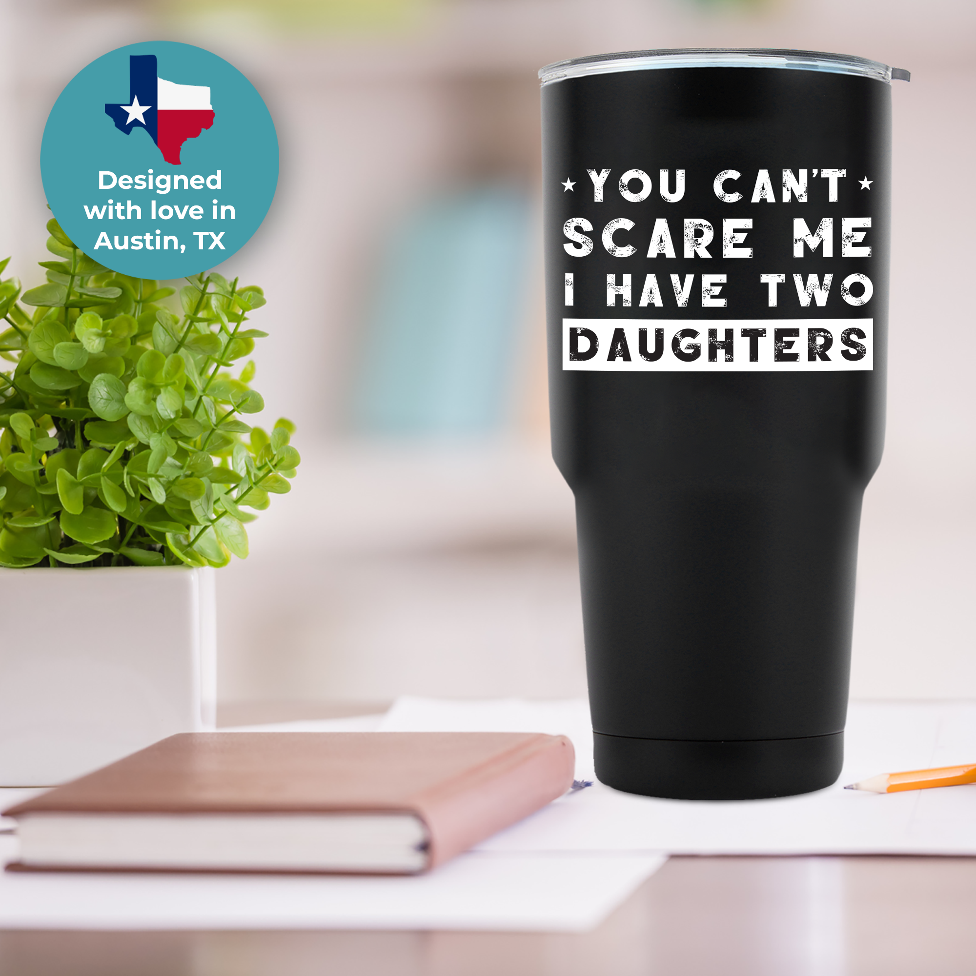 Dad of 2 Daughters Tumbler 30oz