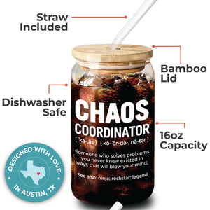 Chaos Coordinator Coffee Glass