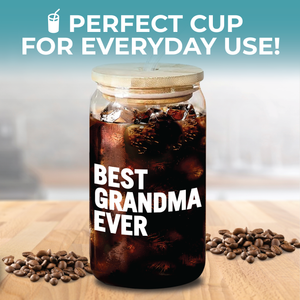 Best Grandma Ever Coffee Glass