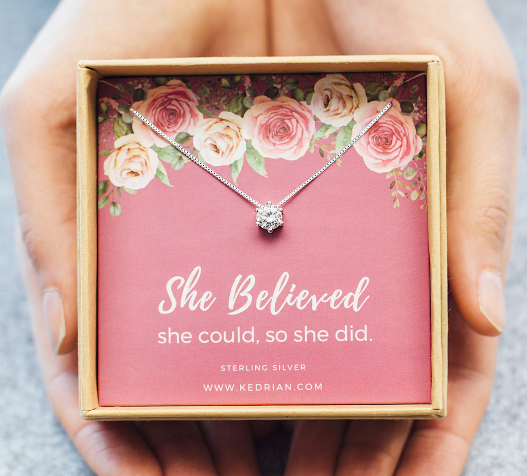 She Believed She Could So She Did Necklace